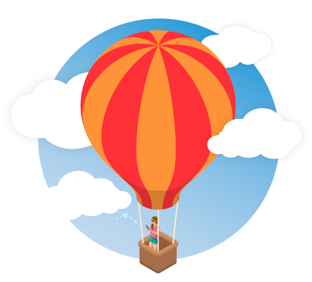 Multi-cloud - How to achieve cloud success - girl in ballon